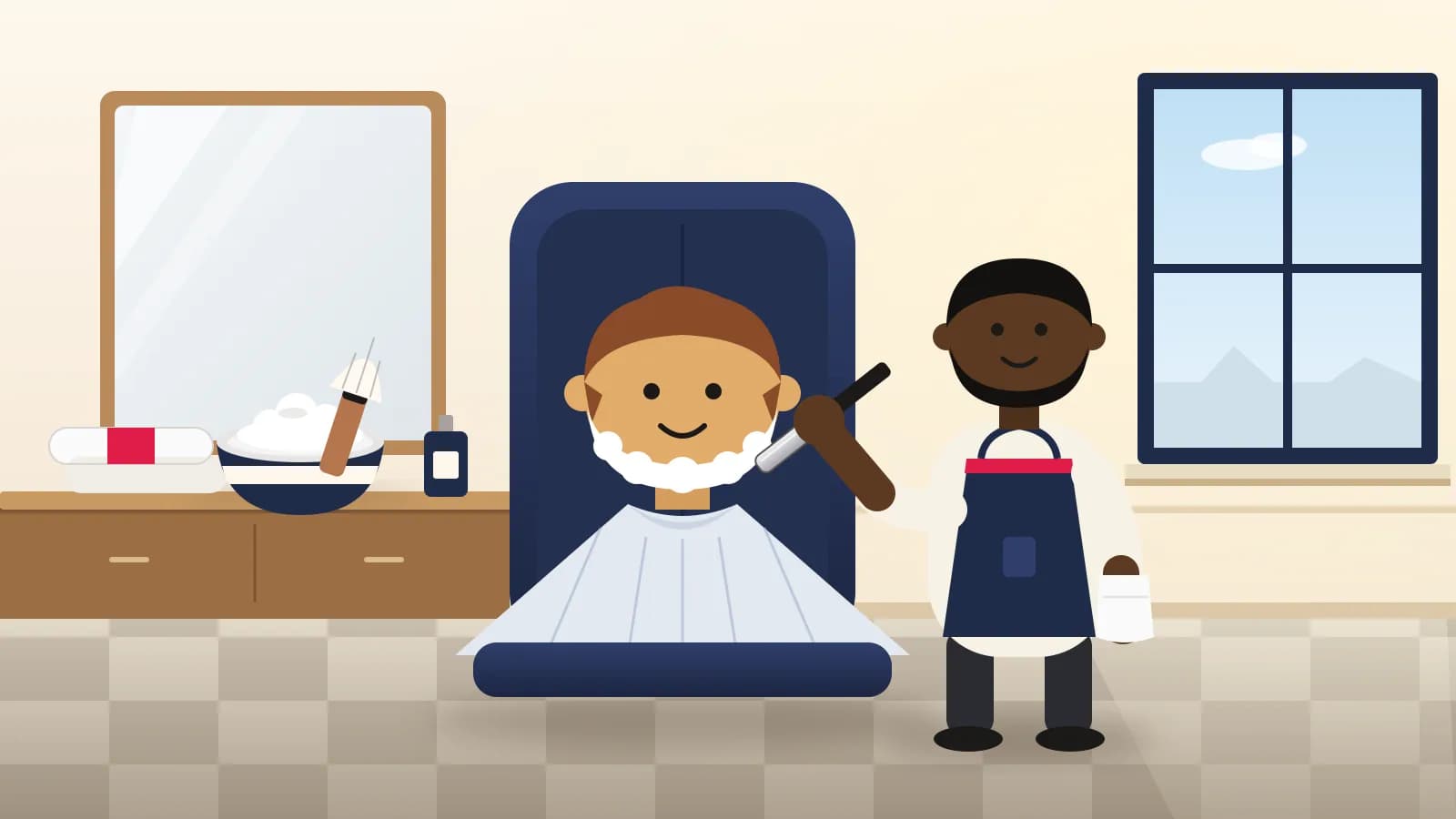 Barbershop work in progress