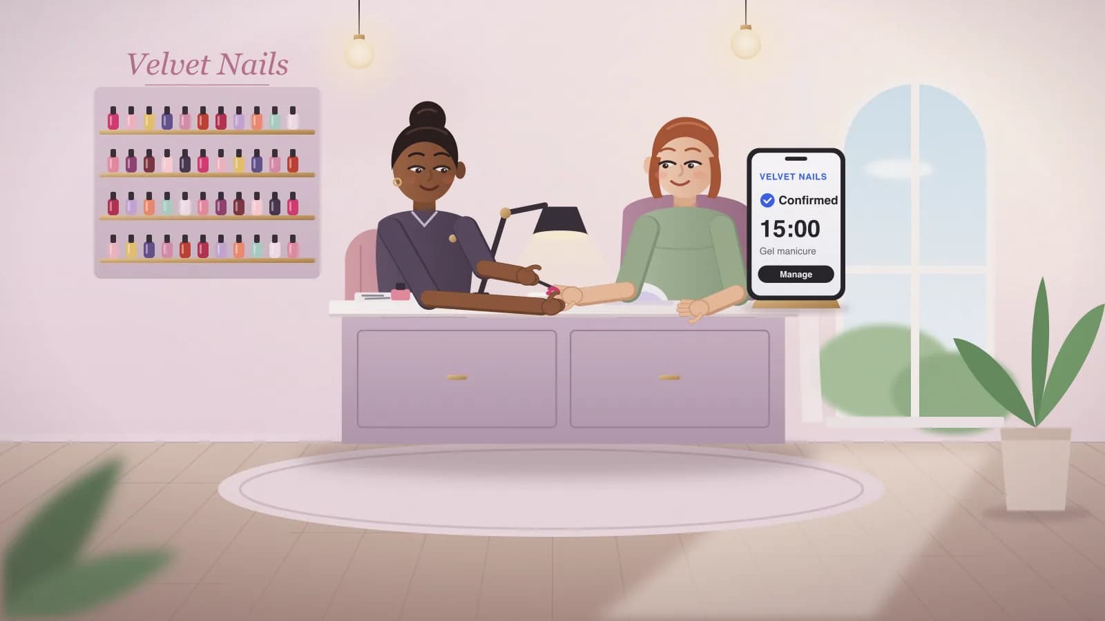 Nail Salon booking workflow